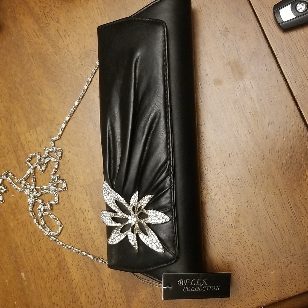 Bella Collection black evening bag NWT